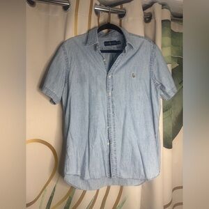 Ralph Lauren Light Blue Short Sleeve Button-Up Shirt